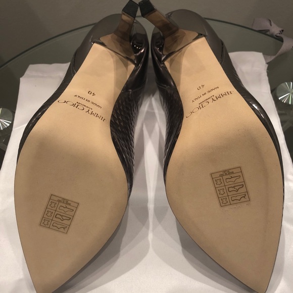 NEW Jimmy Choo Cubed Mirror Leather Shoes - Picture 4 of 8